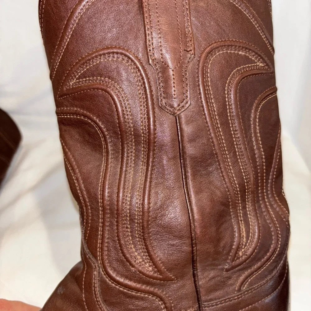 Tecovas "The Cartwright" Men's Cowboy Boots - Brown Leather Sz 9D - Picture 8 of 9